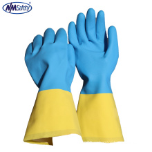NMSAFETY Bio color guantes de neopreno guante flocklined químicos industriales